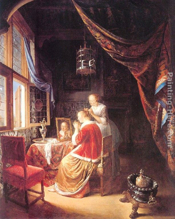 Gerrit Dou The Lady at her Dressing-Table